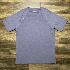 Rhone Reign T-Shirt Mens Medium Heather Blue Athletic Workout Gym UPF50 Stretch